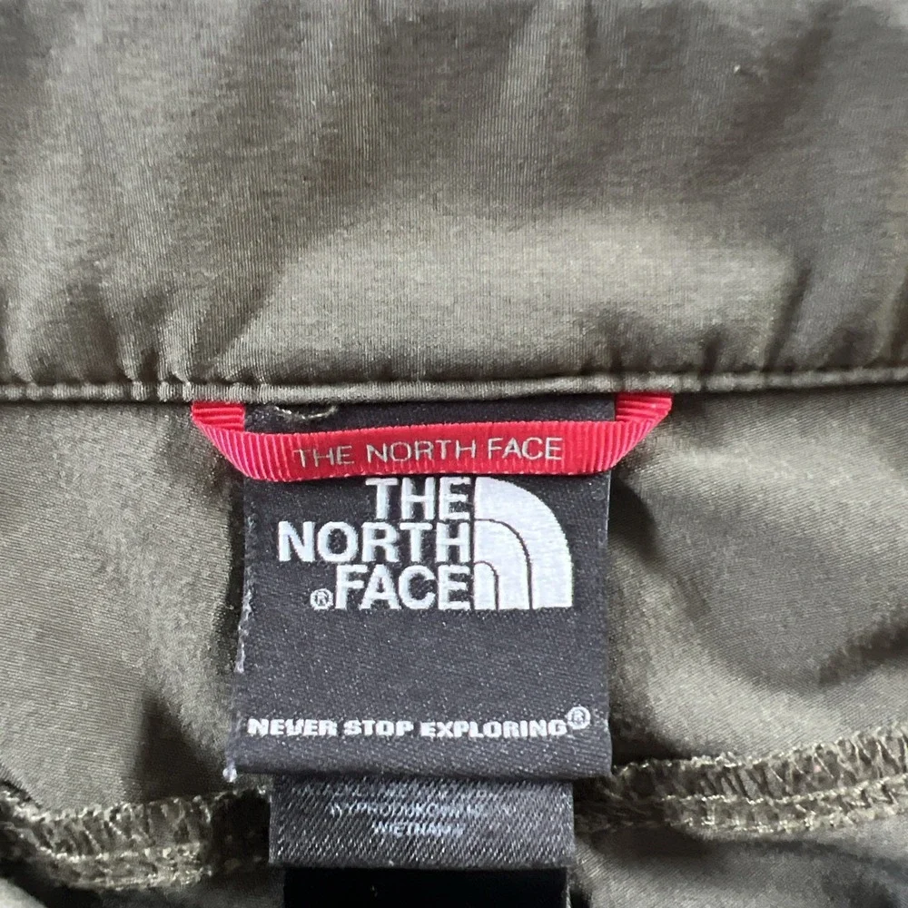 North Face Shorts Men 30 Green Paramount Trail Belted Nylon Hiking Twill Relaxed